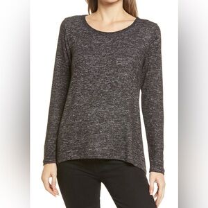 Smallshow Black Heathered Top